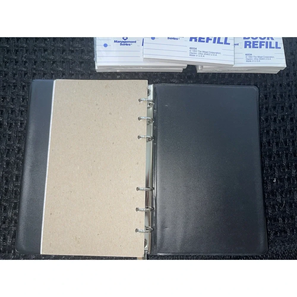 NOS VTG Binder &1993 Mead Memo Book Refill 6 Ring 3.75